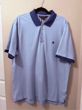 Brooks Brothers Golden Fleece Polo Shirt Size XL Original Fit Tipped Style Blue